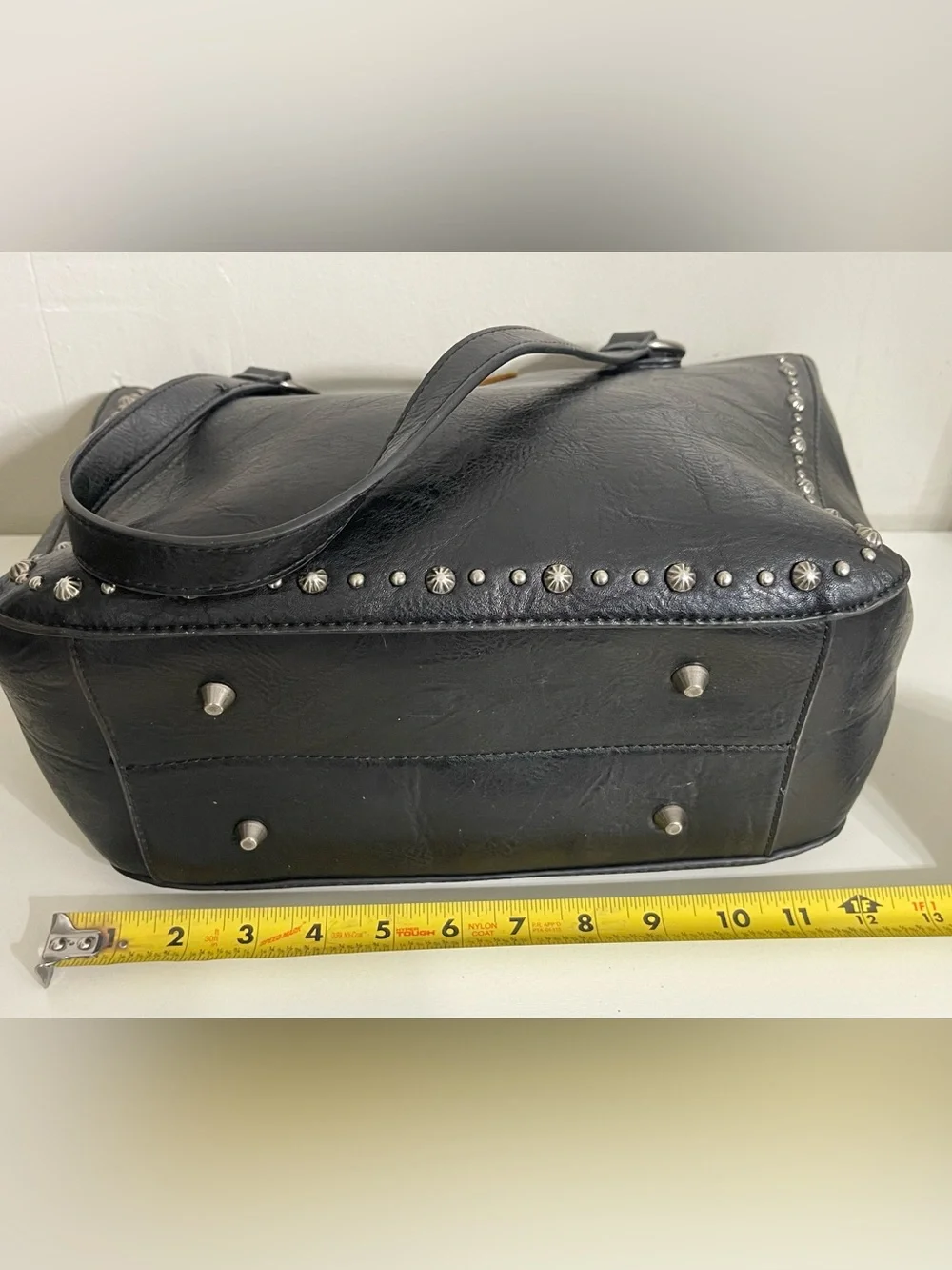 Wrangler Black Studded Shoulder Tote Western